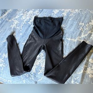 SPANX maternity faux leather leggings